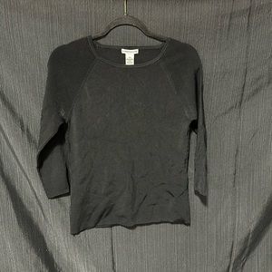 Rebecca Malone brand / Black ribbed stretchy‎ shirt / Size S / R-2